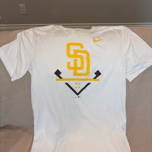 Nike White Dri-FIT Tee SD logo Padres